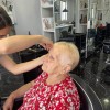 Elderly in a beauty salon